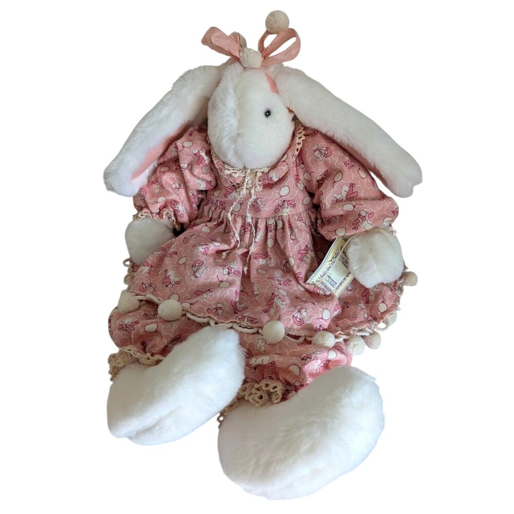 Vintage Bunnies by the Bay Snoozie Pink Bow Bunny Rabbit Limited Ed #74 1998